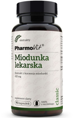 Pharmovit Classic Miodunka lekarska Ekstrakt z korzenia miodunki 450 mg 90 kapsułek