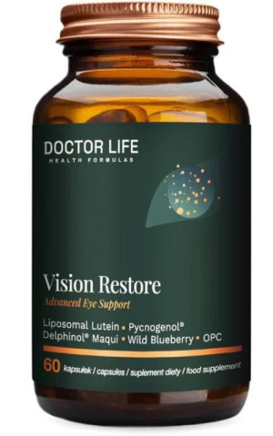 Doctor Life Vision Restore (Luteina, Pycnogenol, kurkuma) 60 kapsułek