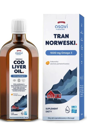 Osavi Tran Norweski 1000mg Omega-3 (Pomarańcza) - 250 ml