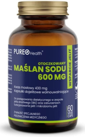 Maślan sodu 600mg 60 kaps. Pureo Health