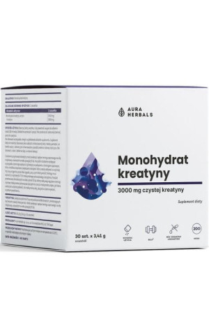 Aura Herbals Monohydrat Kreatyny 3000 mg x 30 saszetek