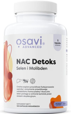 Osavi NAC Detoks Selen i Molibden 120 kapsułek