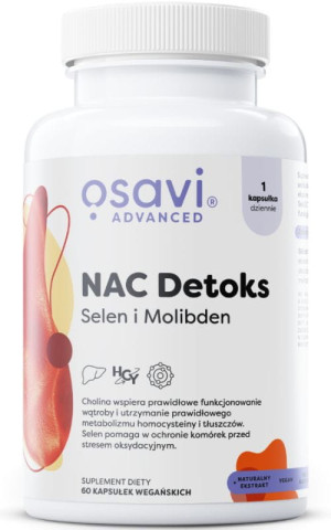 Osavi NAC Detoks Selen i Molibden 60 kapsułek