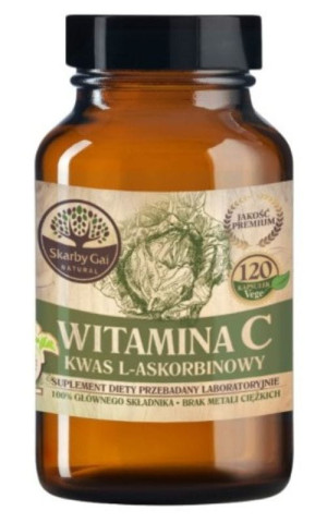 Witamina C z kapusty (kwas l-askorbinowy) 120 kapsułek Skarby Gai