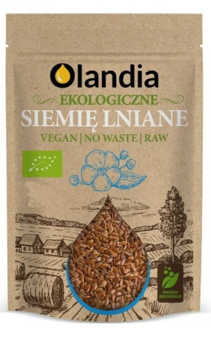Siemię lniane ekologiczne ziarno 200 g Olandia