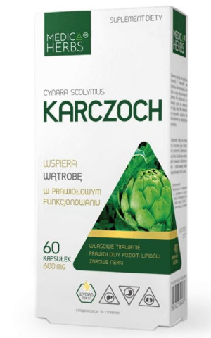 Karczoch 600 mg, 60 kapsułek Medica Herbs