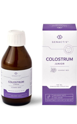 Colostrum Junior czarny bez zawiesina 150 ml GENACTIV