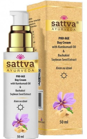 Krem do twarzy na dzień z olejkiem kurkumadi i bakuchinolem 50ml Sattva Ayurveda