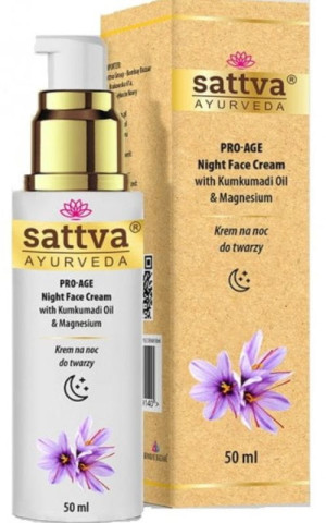 Krem do twarzy na noc z olejkiem kurkumadi i magnezem 50ml Sattva Ayurveda
