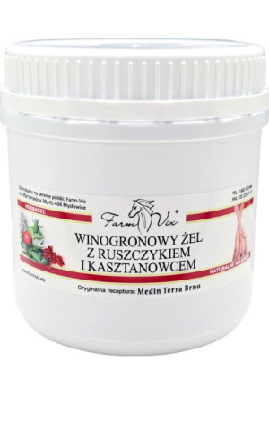 Żel winogronowy z Ruszczykiem i Kasztanowcem 600 g Farm-Vix