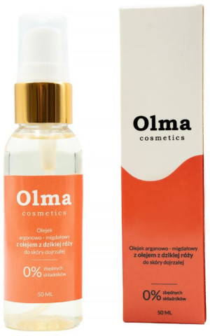 Olejek arganowo - migdałowy z olejem z dzikiej róży - do skóry dojrzałej 50ml Olma