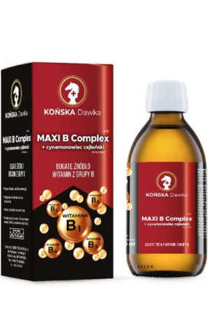 MAXI B Complex + cynamonowiec cejloński 125 ml Końska Dawka
