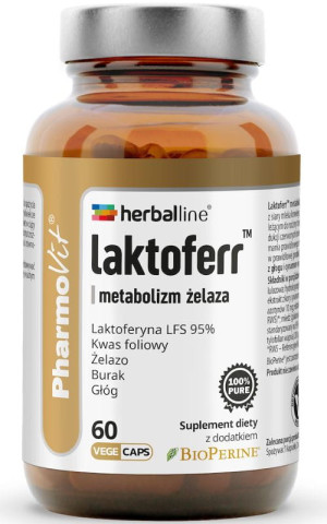 Pharmovit Herballine Laktoferr - metabolizm żelaza 60 kapsułek