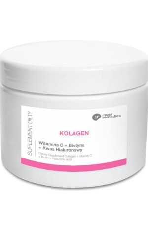 Kolagen + Witamina C + Biotyna + Kwas hialuronowy 170 g Invex Remedies