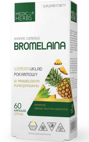 Bromelaina 270mg, 60 kapsułek Medica Herbs