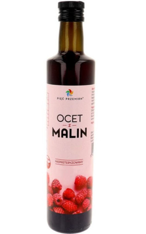 Ocet z malin 250ml PIĘĆ PRZEMIAN