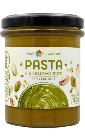 Pasta pistacjowa 100% 180g PIĘĆ PRZEMIAN