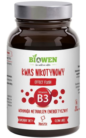 Biowen Kwas Nikotynowy (niacyna B3) efekt flush 120 g