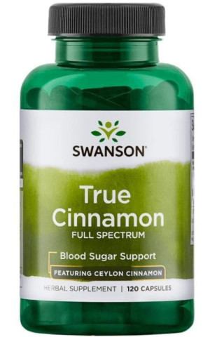 Cynamon Cejloński - True Cinnamon 300mg - 120 kapsułek Swanson