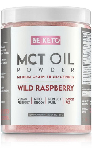 BeKeto Olej MCT w Proszku - Dzika Malina 300g