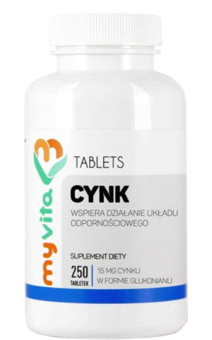 MyVita Cynk (glukonian cynku) 250 tabletek