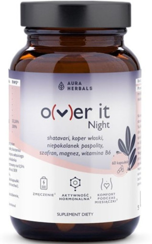 Aura Herbals Over It Night - komfort podczas miesiączki - 60 kapsułek