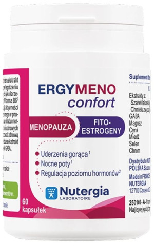 Nutergia Ergymeno confort + fitoestrogeny menopauza 60 kapsułek