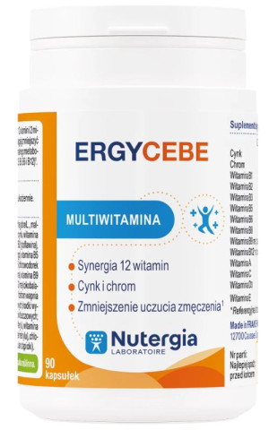 Nutergia Ergycebe Multiwitamina (synergia 12 witamin, cynk i chrom) 90 kapsułek