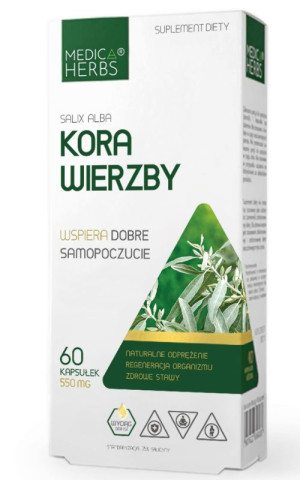 Kora Wierzby 550 mg 60 kaps MEDICA HERBS