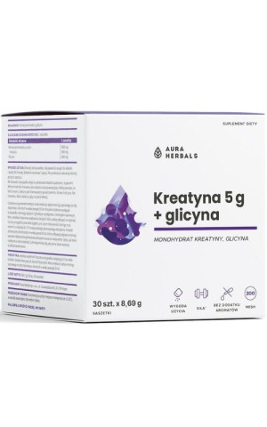 Aura Herbals Kreatyna 5 g + Glicyna 30 saszetek