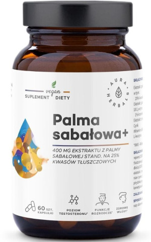 Aura Herbals Palma sabałowa+ 400 mg - 60 kapsułek