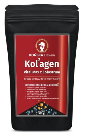 Kolagen Vital Max z Colostrum w proszku 510g Końska Dawka