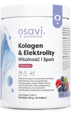 Osavi Kolagen Elektrolity Witalność i Sport owoce leśne 390 g