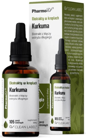 Pharmovit Clean Label Ekstrakty w kroplach Kurkuma 30 ml