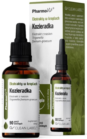 Pharmovit Clean Label Ekstrakty w kroplach Kozieradka 30 ml