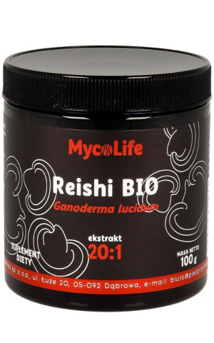 Reishi grzyb BIO - ekstrakt 20:1 100 g MYCOLIFE