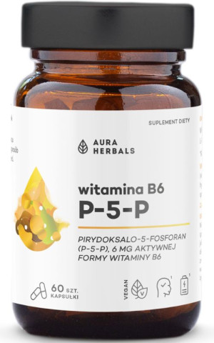 Aura Herbals Witamina B6 P-5-P 6 mg - 60 kapsułek