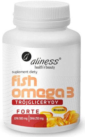 Aliness Fish Omega 3 FORTE Trójglicerydy 500/250mg 90 kaps