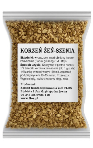 Żeń-szeń korzeń 25g FLOS
