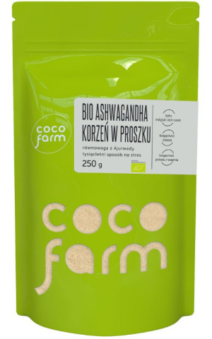 Coco Farm BIO Ashwagandha korzeń w proszku 250g