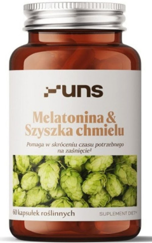 UNS Melatonina + Szyszka chmielu 60 kapsułek