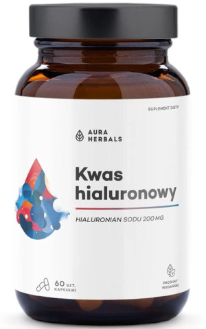 Aura Herbals - Kwas hialuronowy 200 mg - 60 kapsułek