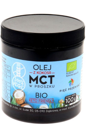 PIĘĆ PRZEMIAN Olej MCT z kokosa w proszku BIO 100g