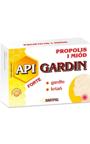 API-GARDIN propolis + miód 16 pastylek BARTPOL