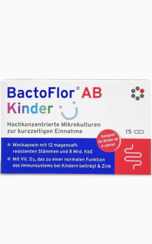 BactoFlor AB Kinder - dla dzieci na ochronę jelit - 15 kapsułek Intercell