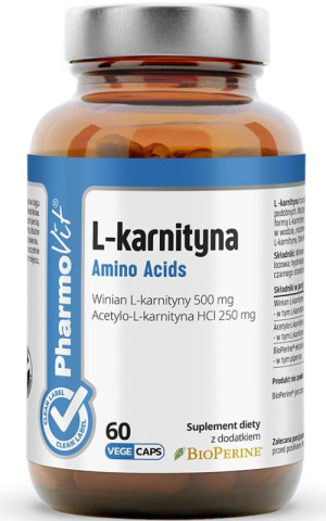 Pharmovit Clean Label L-karnityna 60 kapsułek