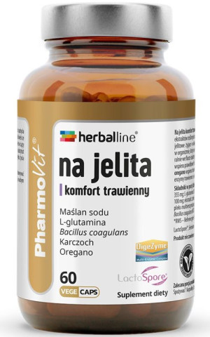 Herballine Pharmovit Na jelita komfort trawienny 60 kapsułek