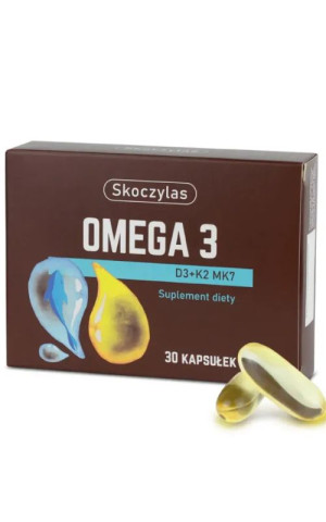 Skoczylas OMEGA 3 D3 + K2 MK7 (DHA 712 mg + EPA 254 mg) 30 kapsułek