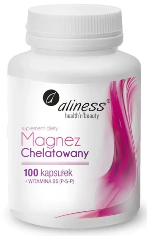 Aliness Magnez chelatowany + Witamina B6 100 kaps