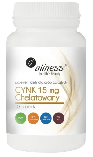 Aliness Cynk chelatowany 15 mg 100 tabl